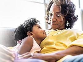 grandmother and grand daughter